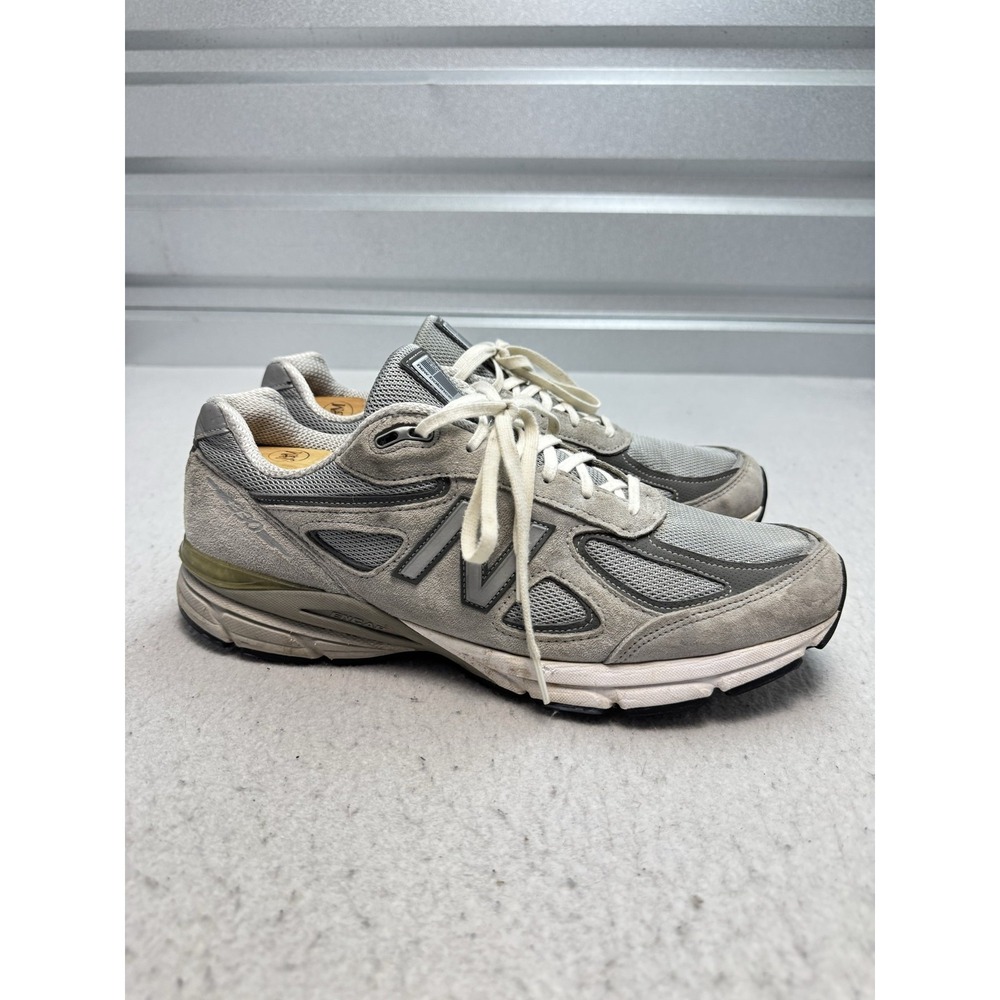 New Balance 990v4 Shoes Mens Size 13 Gray Suede Mesh Running Made USA M990GL4
